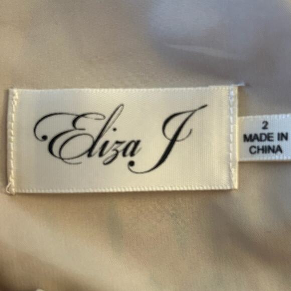 Eliza J Scarf Print Sleeveless Multicolored Maxi Dress Bow in Back Size 2 - Picture 4 of 7